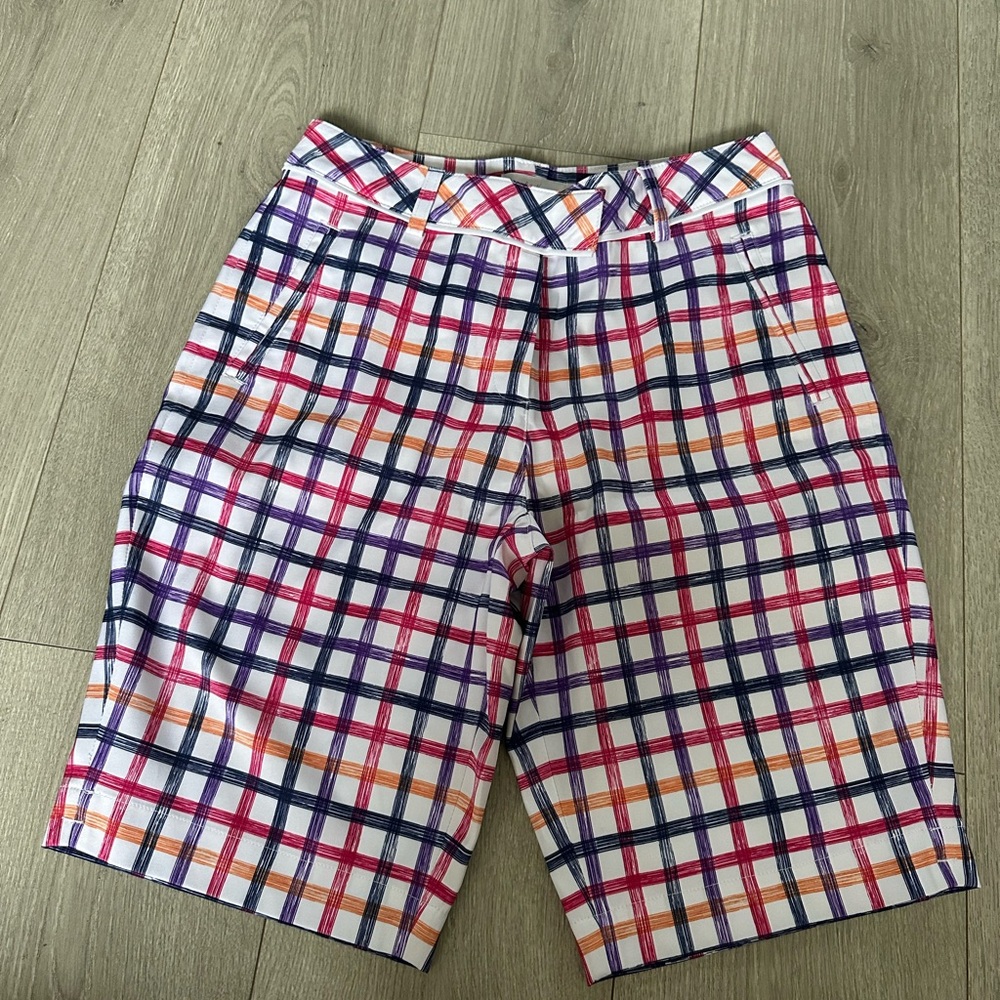 Lady Hagen Colorful Plaid Shorts
